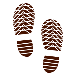 Ilustración de silueta de huellas de zapatos humanos Diseño PNG