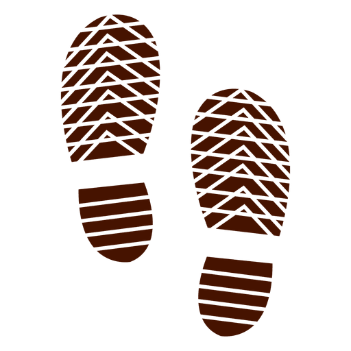 Human shoes footprints silhouette illustration PNG Design