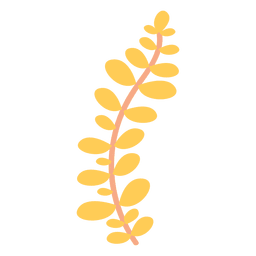 Planta doodle ilustración amarillo