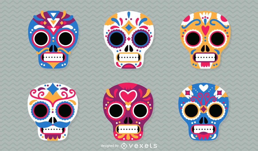 Day of the Dead mexican skulls illustration Day of the Dead mexican skulls illustration