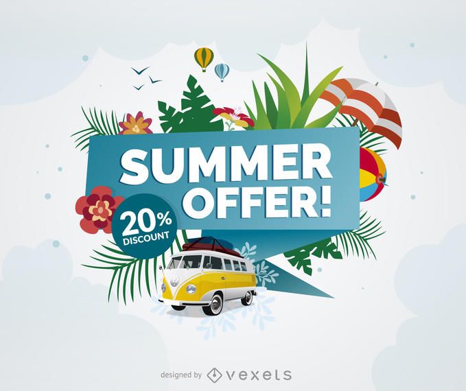 Póster promocional de verano Póster promocional de verano