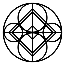 Logotipo em forma de círculo abstrato Desenho PNG