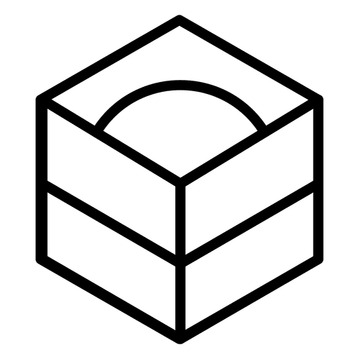 Cube circle logo PNG Design