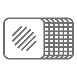 Icono de trazo de jamón Diseño PNG