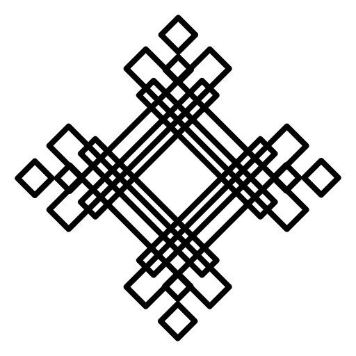 Abstrakte quadratische Logoform PNG-Design