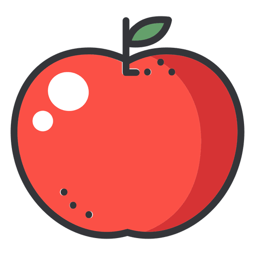 Icono de trazo de color de manzana