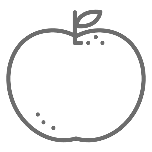 Ícone de traço de maçã Desenho PNG