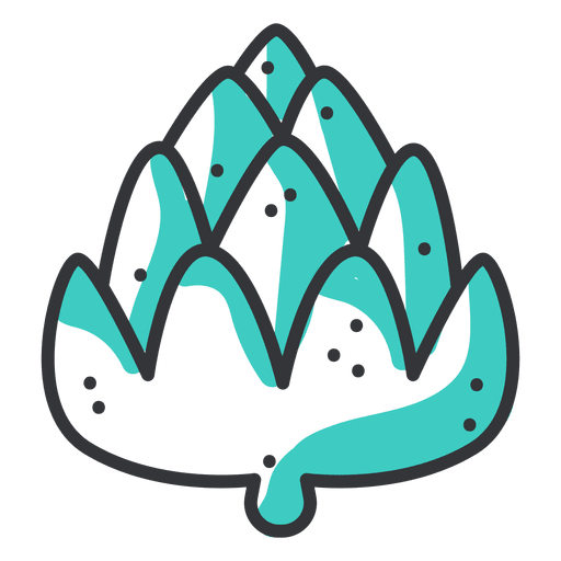 Icono de trazo de alcachofa Diseño PNG