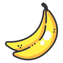 Banana icon fruit PNG Design