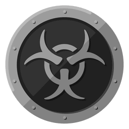 Símbolo de metal de risco biológico Desenho PNG