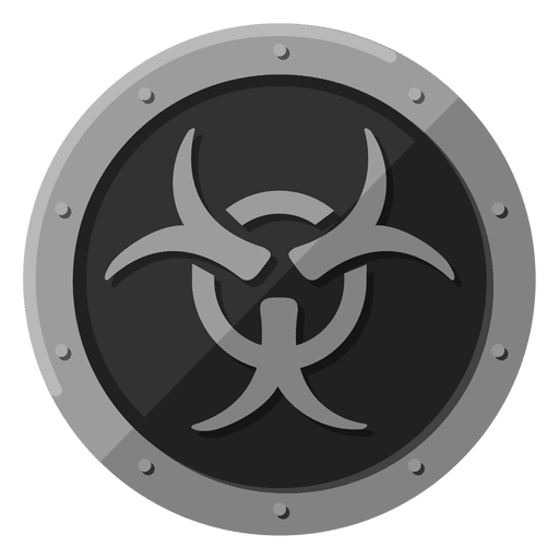 Biohazard metal symbol PNG Design