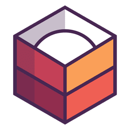 Logotipo da caixa rodada Desenho PNG