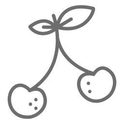 Ícone de traço de cereja Desenho PNG
