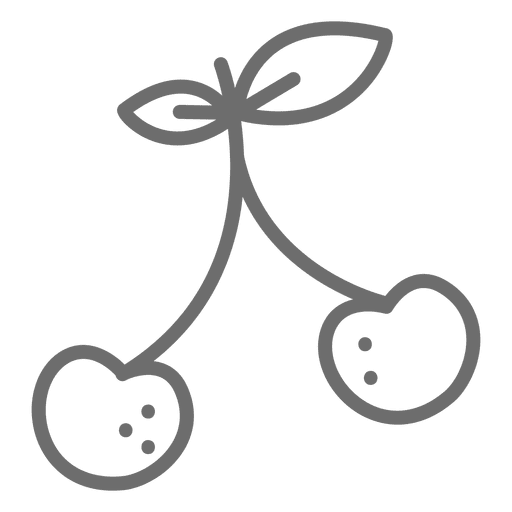 Cherry stroke icon PNG Design