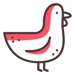 Trazo de icono de pollo Diseño PNG