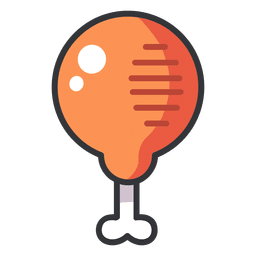 Hühnerbeinikone PNG-Design