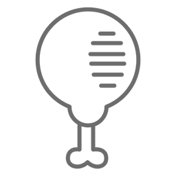 Chicken leg stroke icon PNG Design