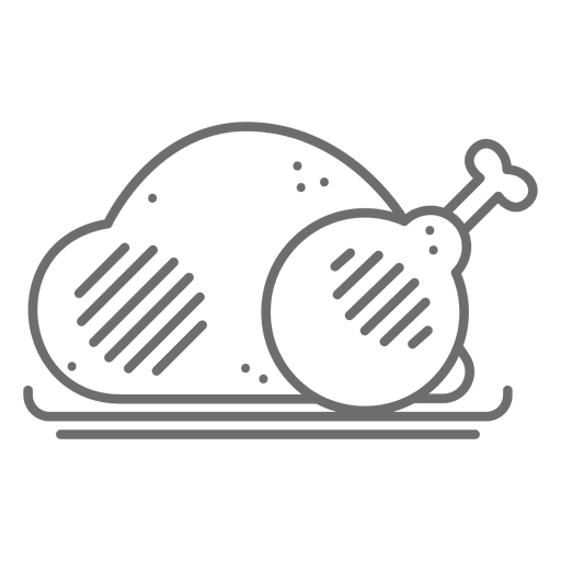 Chicken stroke icon PNG Design