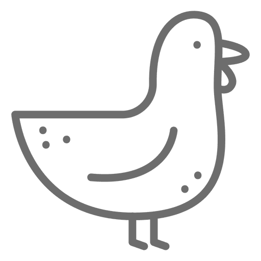 Iconos de trazo de pollo Diseño PNG