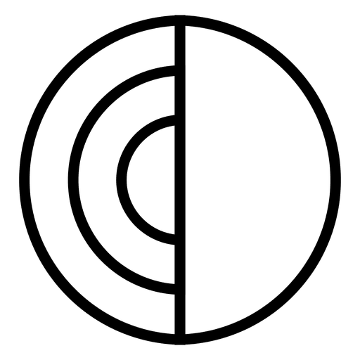 Disco de c?rculo abstracto logo Diseño PNG