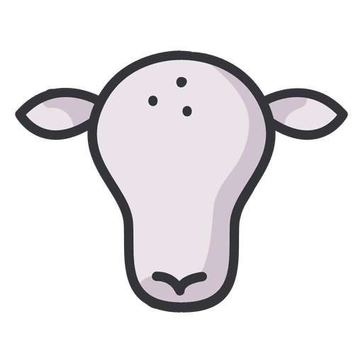 Icono de vaca plana Diseño PNG
