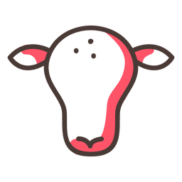 Icono de trazo de vaca Diseño PNG