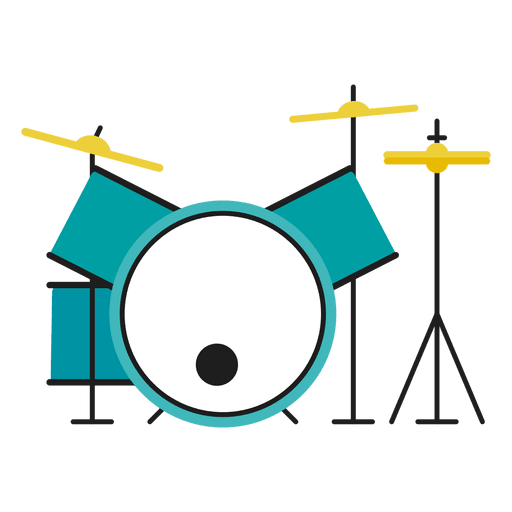 Drum kit illustration PNG Design
