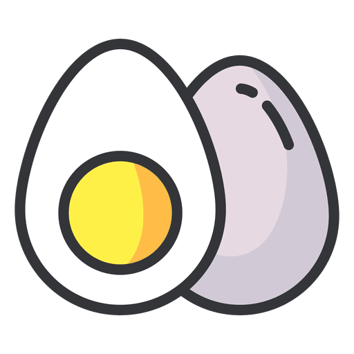 Icono plano de huevo Diseño PNG