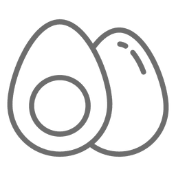 Curso de ovo cozido Desenho PNG