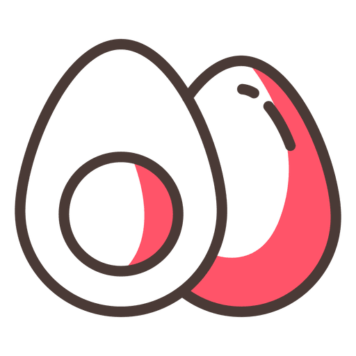 Icono de trazo de huevo Diseño PNG