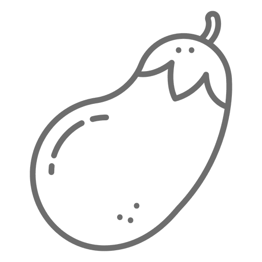 Eggplant stroke icon PNG Design