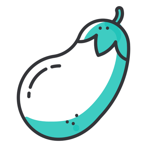 Auberginen-Strichsymbol mit Schatten PNG-Design