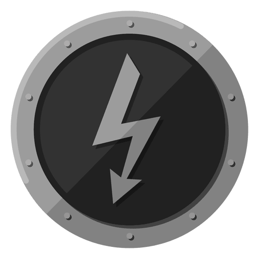 Electric metal symbol PNG Design