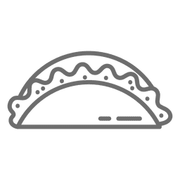 Empanada stroke icon PNG Design