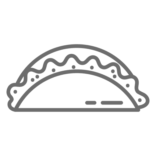 Empanada-Strich-Symbol PNG-Design