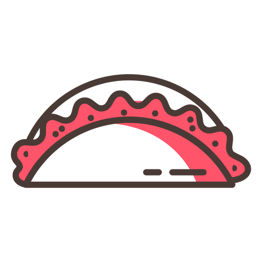 Empanada Essen Schlaganfall-Symbol PNG-Design