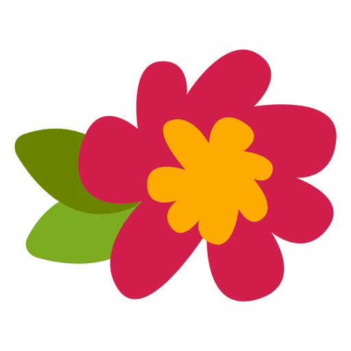 Flache Blumenillustrationskritzeleien PNG-Design