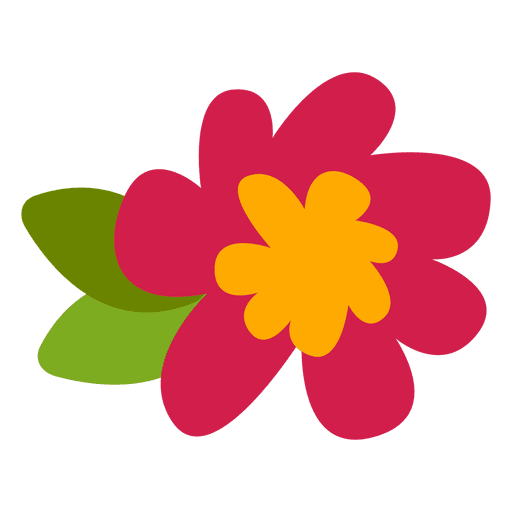 Flat flower illustration doodle PNG Design