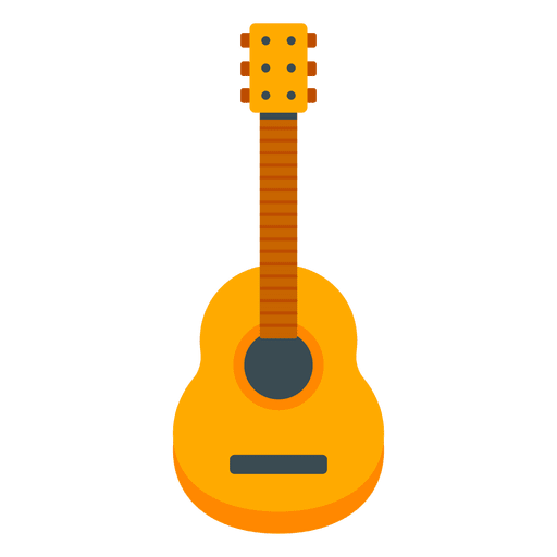 Ilustración de guitarra plana - Descargar PNG/SVG transparente