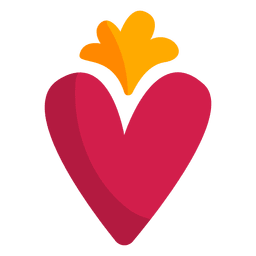 Icono de corazón plano Diseño PNG
