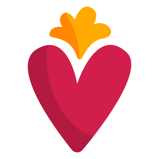 Flat heart icon PNG Design