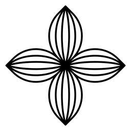 Logotipo da flor de quatro pétalas Desenho PNG