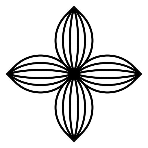 Logo mit vier Blütenblättern PNG-Design