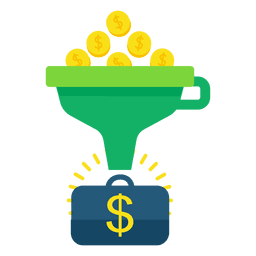 Funnel conversion money PNG Design