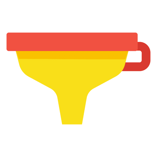 Icono de embudo amarillo Diseño PNG