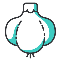 Icono de trazo de ajo plano Diseño PNG
