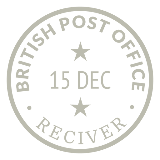 Gold stamp post PNG Design