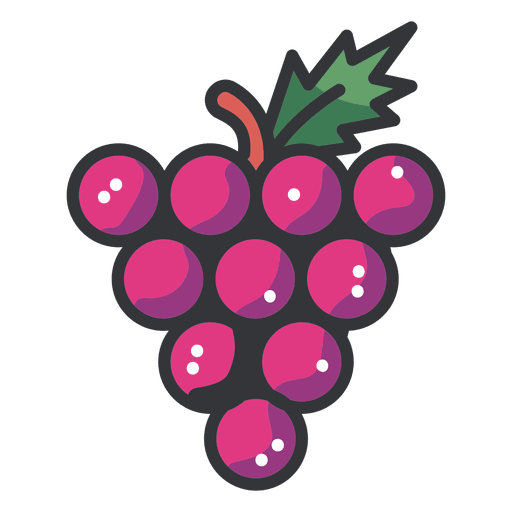 Icono de racimo de uvas Diseño PNG