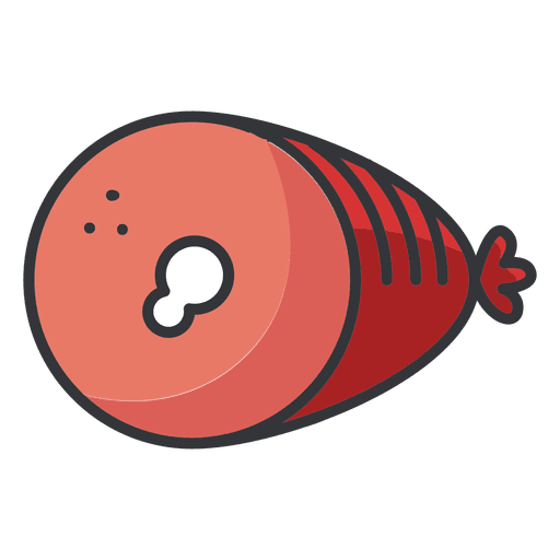 Ham leg color icon PNG Design