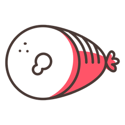 Ícone de comida de presunto Desenho PNG